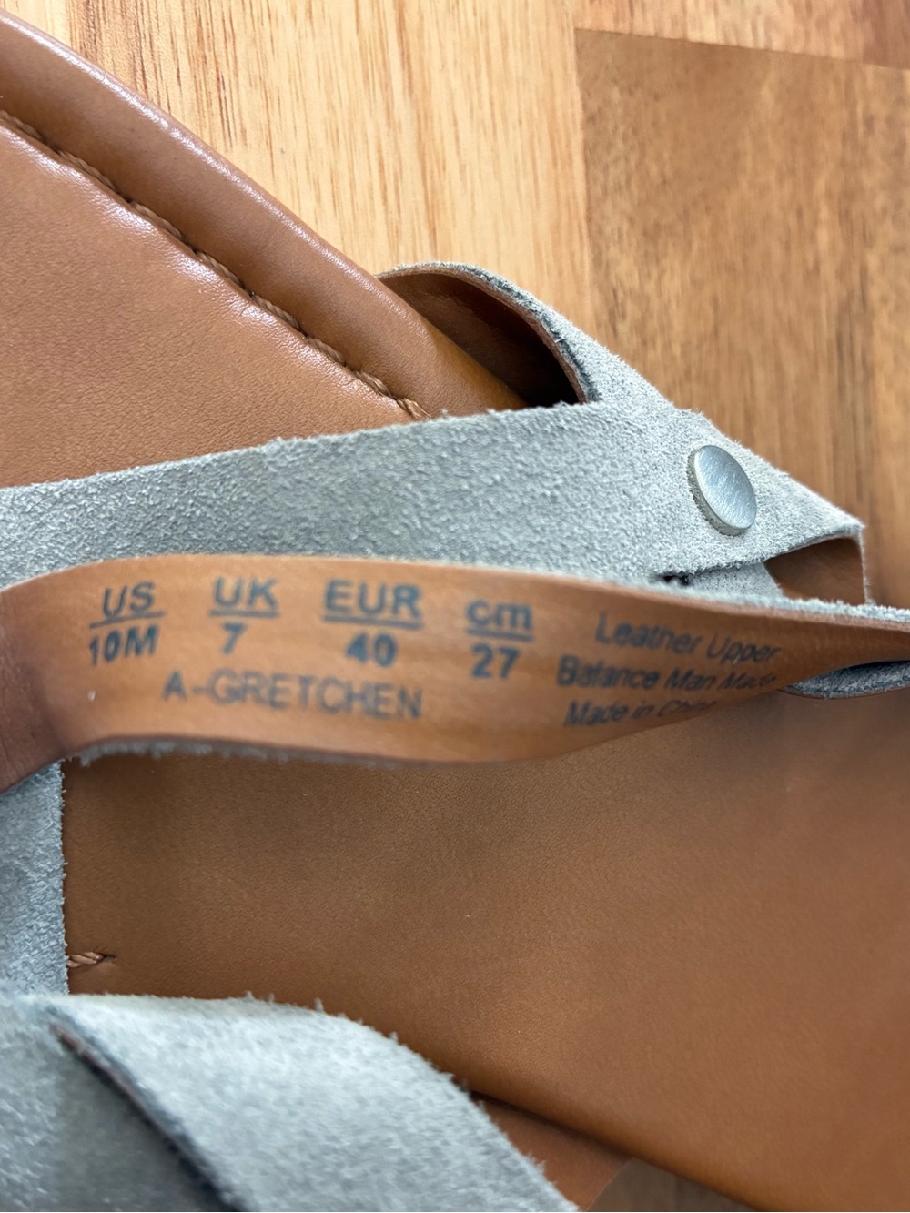 Franco Sarto Gretchen Strappy Sling Back Thong Sandals Gray Suede Women’s Sz 10 - Picture 14 of 14